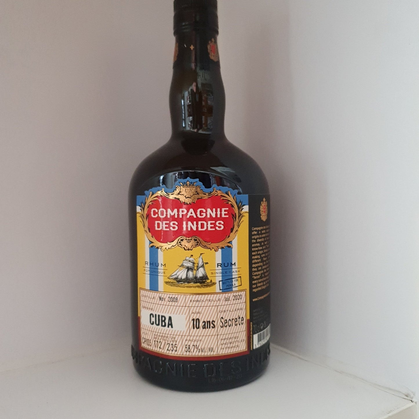 Compagnie des Indes cdi Rhum Cuba 10 Fassabfüllung Sonderedition limitiert auf nur ein Fass mit 235 . Rum Cuba 0.7l 58.7%