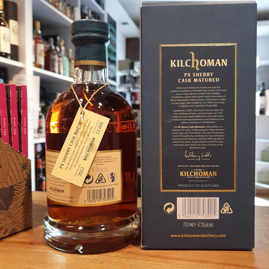 Kilchoman Whisky Spring II PX 2021 100% Sherry Cask Matured Islay Scotland Single Malt Scotch Whisky 0.7l 47,3% streng