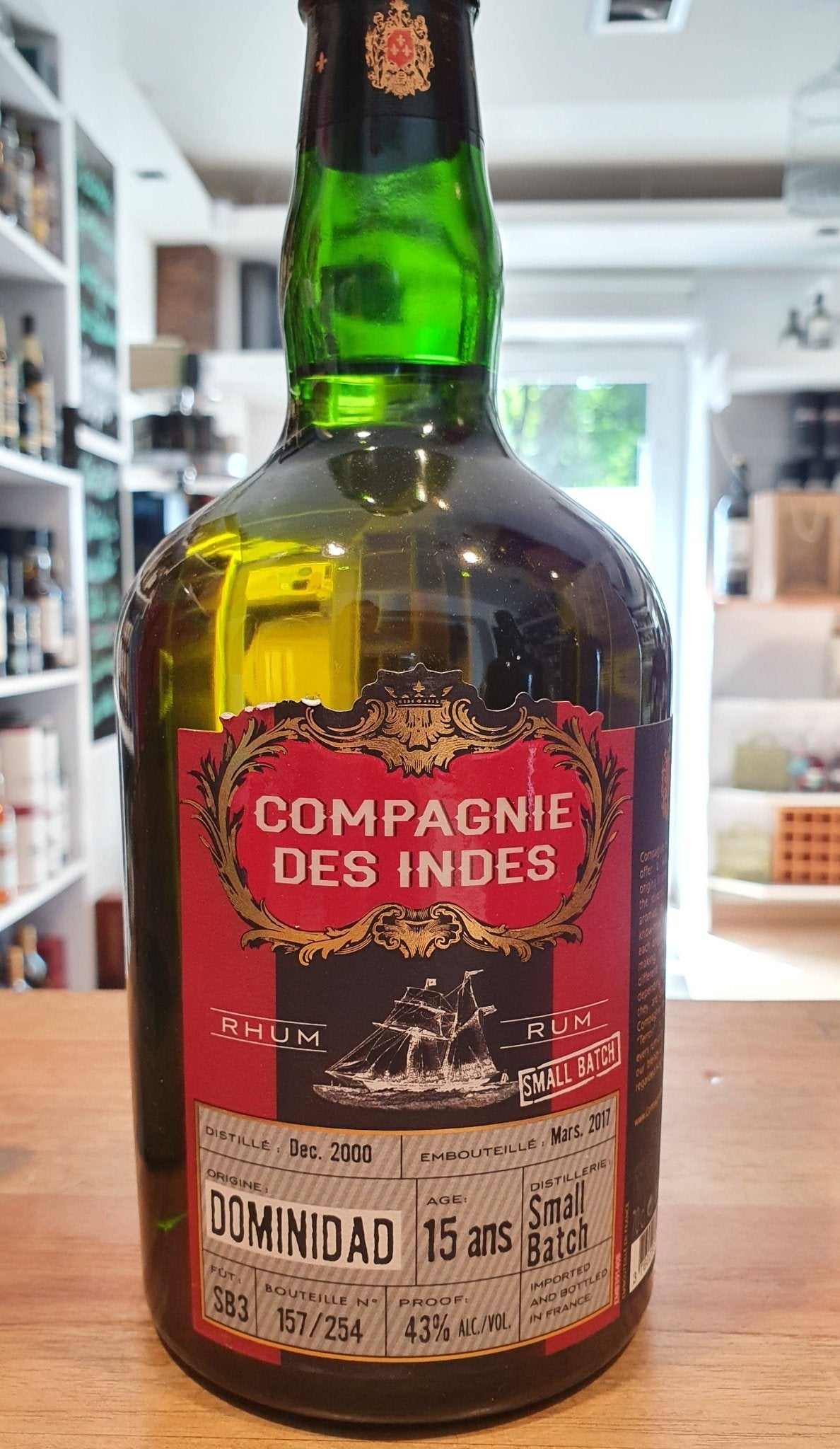 Compagnie des Indes Dominidad 15 0,7l 43%vol. cdi Rum Fassabfüllung Sonderedition limitiert auf ein Fass mit 254 Flaschen Do
