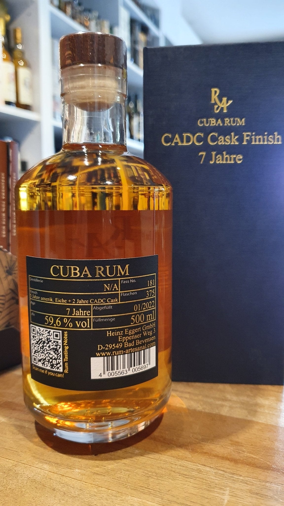 RA Cuba 7 Years 2015 2022 CADC finish 0,7l 59,6%vol. cdi Rhum Rum Artesanal