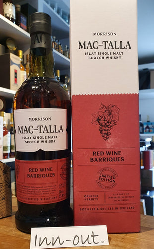 Mac-Talla Morrison red wine barriques limited edition cask strength Whisky Islay single malt 0,7l 53,8%  mit GP  limitiert auf D 1200 und insgesamt 7000 Flaschen 