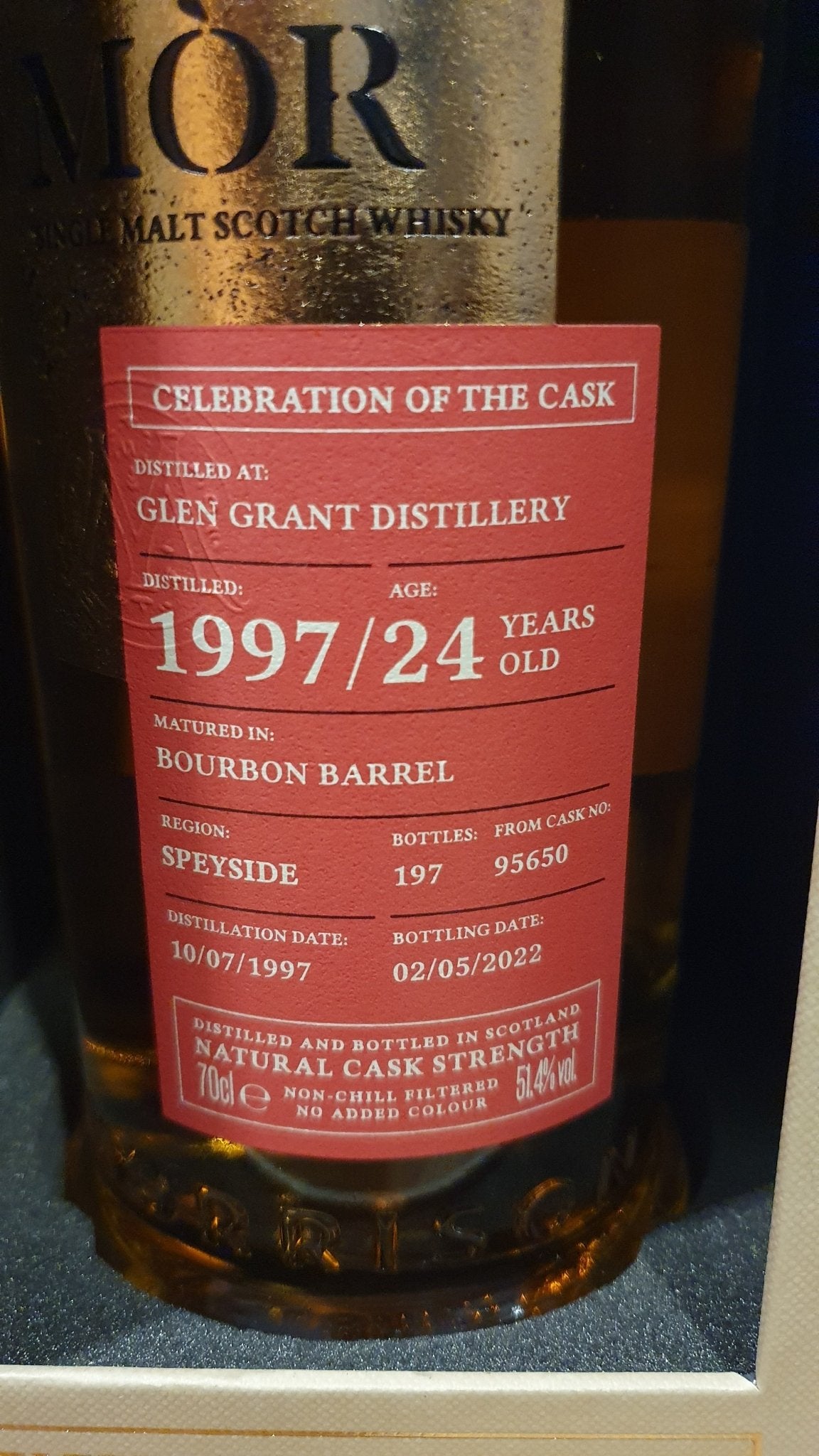 Glen Grant 1997 2022 0,7l 51,4% vol COC Carn Mor Celebraition of the Cask Whisky Càrn Mòr Serie #95650 limitiert