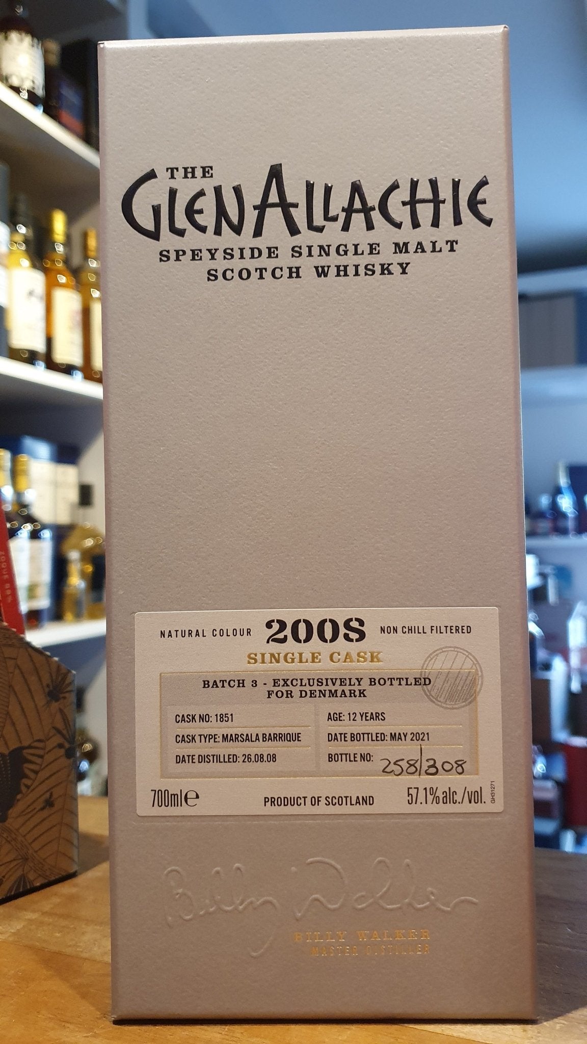Glenallachie 2008 2021 Marsala barrique denmark 57,1% vol. 0,7l Whisky Limitiert auf 308 Flaschen !