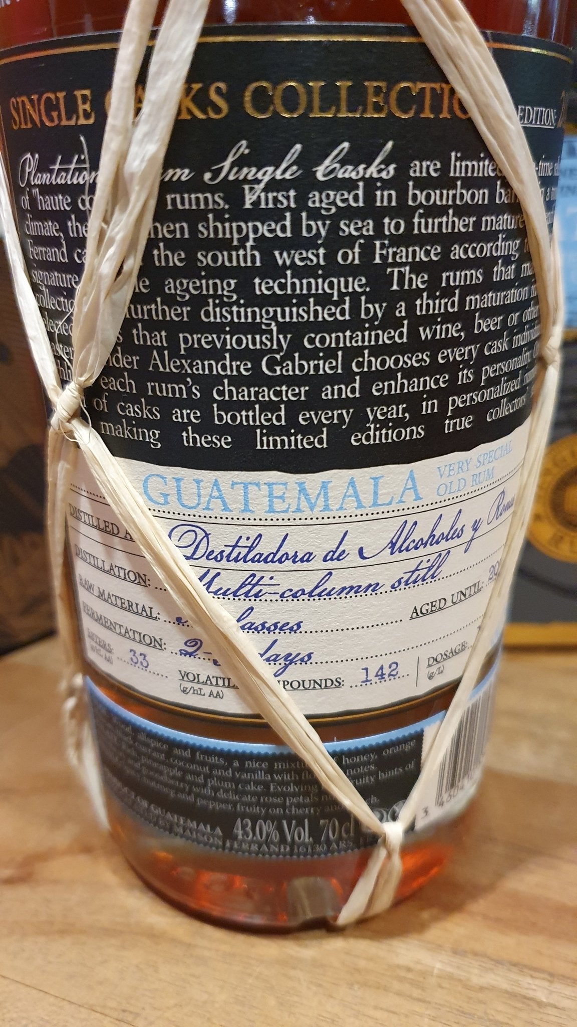 Plantation Guatemala 4y 2022 rpdc cask XO 0,7l 43% vol. single cask Rum rh Single cask 2022 - Limited