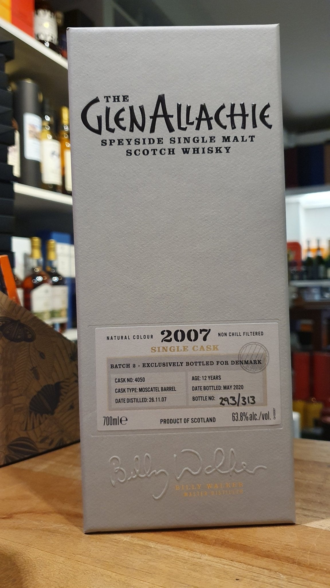 Glenallachie 2007 2020 Moscatel cask 63,8% vol. 0,7l Single Malt Whisky Limitiert auf 313 Flaschen !