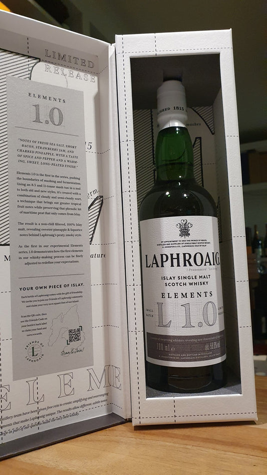 Laphroaig Elements L1.0 Whisky 0,7l 58,6% vol. Spice Tropical Smoke a limited Release