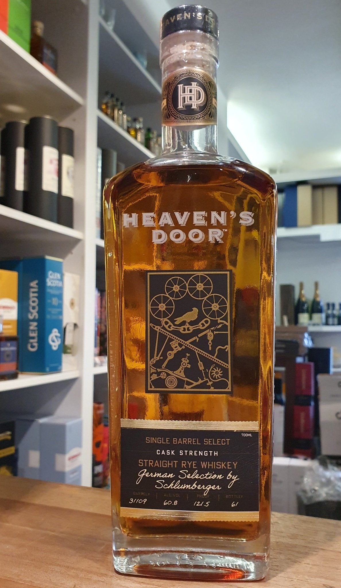 Heaven‘s Door Rye Single Barrel #2 Whiskey 0,7l 60,8% vol. Bob Dylon #31109