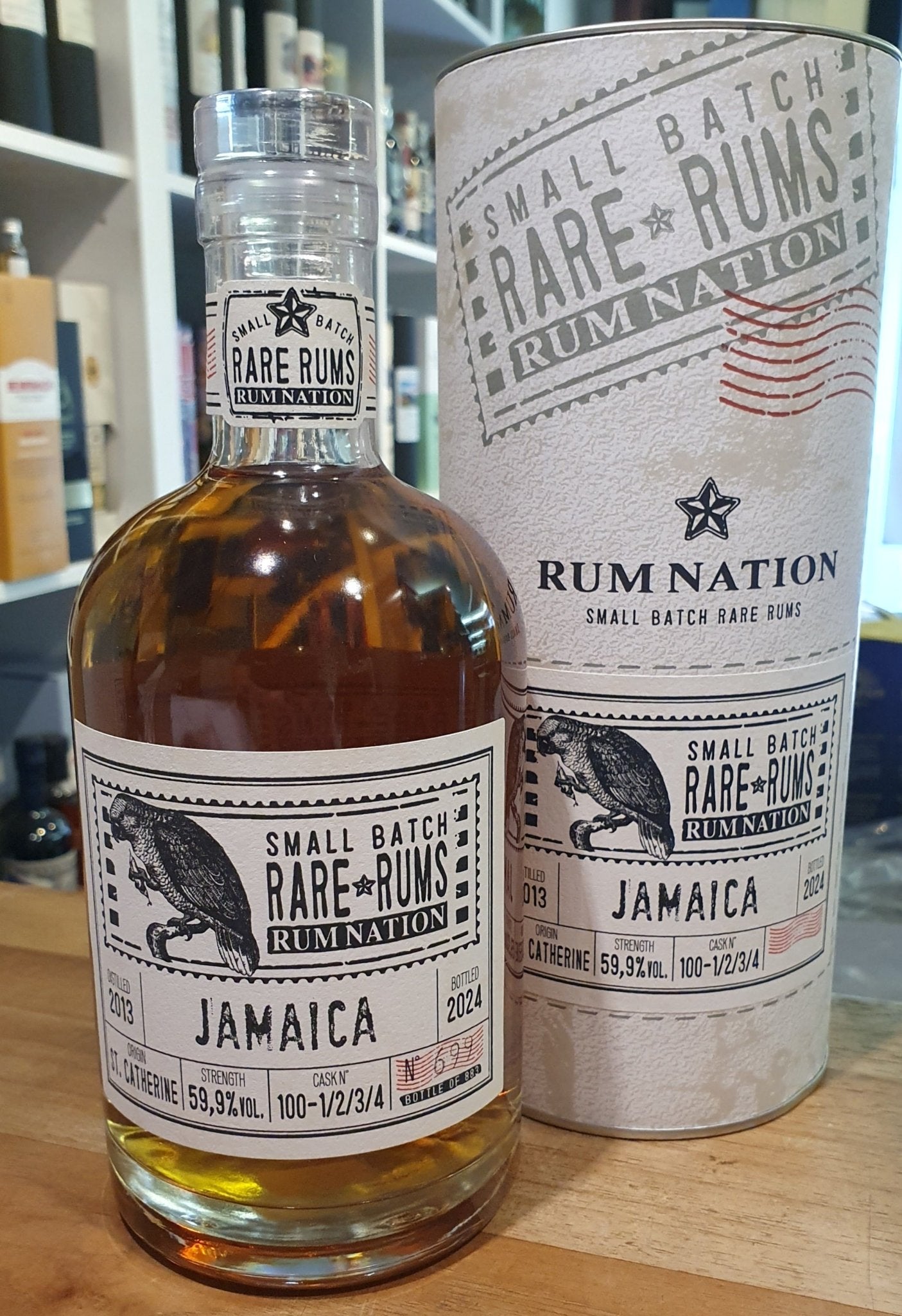 Rum Nation Jamaica St.Catherine 2013 2024 0,7l 59,9% vol. Single Casks Rum
limitiert auf xx Flaschen #100-1,2,3,4