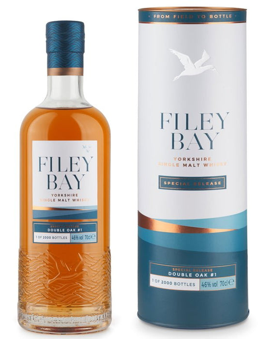 Filey Bay double oak batch 1 Yorkshire Whisky single malt 0,7l 46 % vol. 5y first fill american bourbon, 9m virgin oak