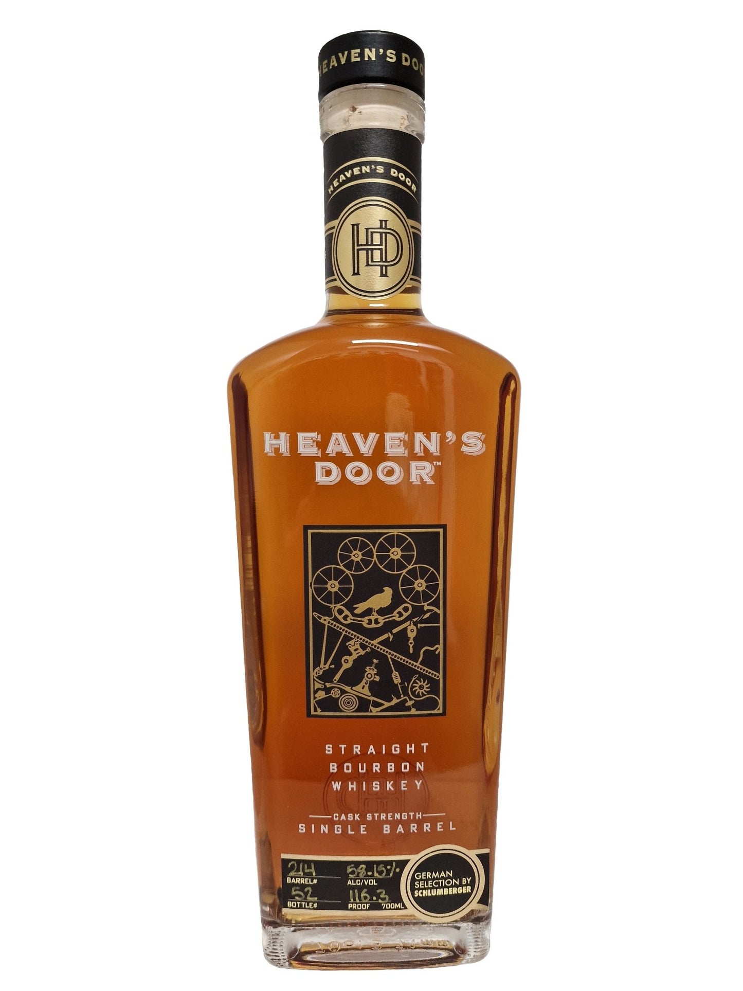 Heaven‘s Door Single barrel SKG 4 Bourbon Whiskey 0,7l 58,15 % vol. Bob Dylon Straight SINGLE CASK straigth Tennessee