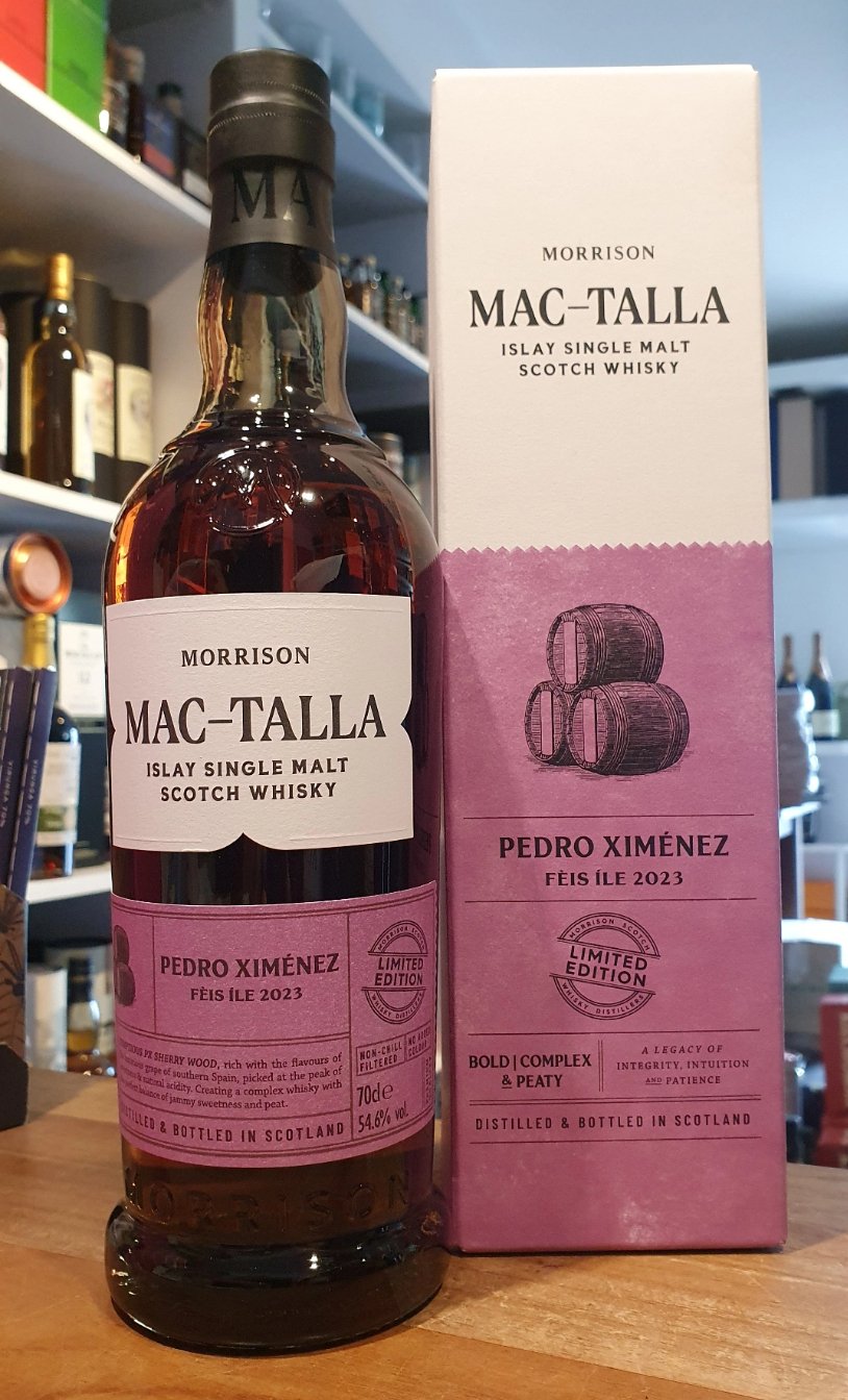 Mac-Talla Morrison PX limited edition cask strength Whisky Islay single malt 0,7l 54,6% vol. mit GP Pedro Ximenez