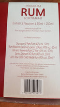 Načtěte obrázek do prohlížeče galerie,Rum Tasting Verkostung Geschenk Set Premium 5x 0,05l a 40% vol.