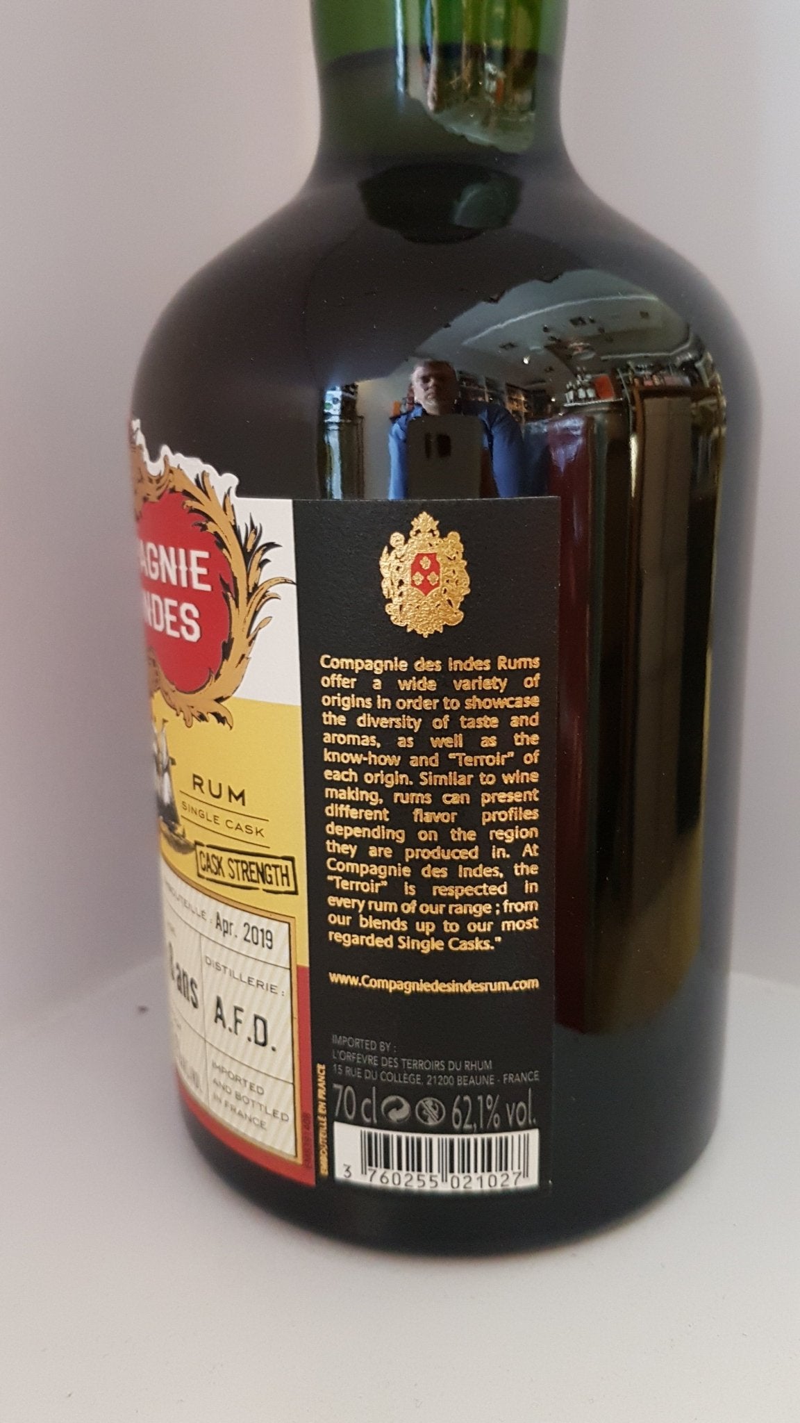 Compagnie des Indes cdi Rhum Rum Dominican 8 A.F.D 0,7l 62,1 % Fassabfüllung Sonderedition limitiert auf ein Fass