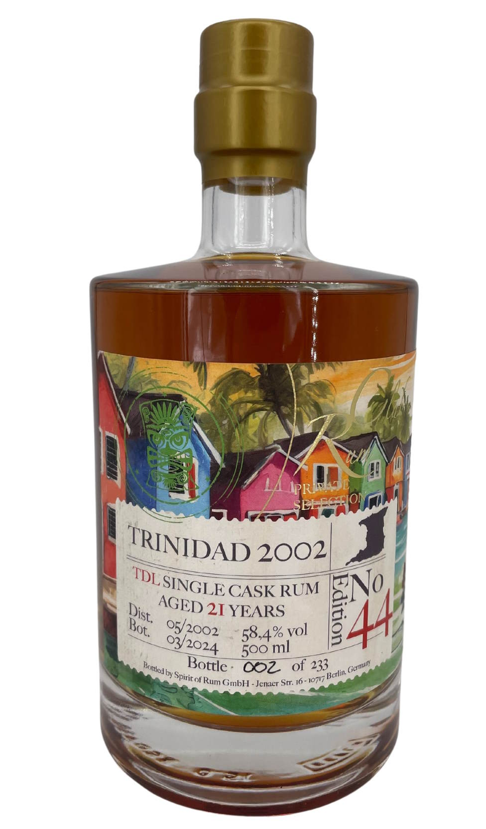 Rumclub Ed.44 Trinidad 2002 TDL 21y 58,4% vol. 0,5l Single cask Rum club