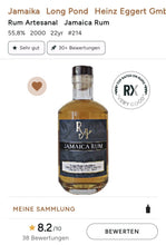 Laden Sie das Bild in den Galerie-Viewer, RA Jamaica 2000 2023 Long Pond 0,5l 55,8% vol. Rum Artesanal #214 limitiert auf insgesamt 240 Flaschen
