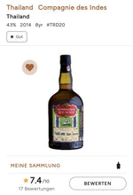 Load image into Gallery viewer, Compagnie de indes Thailand 2014 8y Rum secrete Dist. 0,7l 43% vol. Single Cask RUM CDI - inn-out-shop