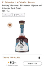 Load image into Gallery viewer, Bellamy's Reserve 15y El Salvador 2022 0,7l 52 %vol. Single cask Rum Fassstärke cask strength