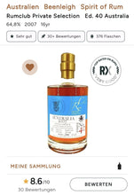 Chargez l'image dans la visionneuse de la galerie,Rumclub ed.40 Australia 2007 2023 Beenleigh Dist. 0,5l 64,8% vol. single cask rum club - inn-out-shop