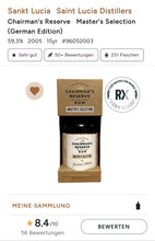 Chargez l'image dans la visionneuse de la galerie,Chairman´s Reserve Master´s Selection 2005 Vendome 0,7l 59,94 % vol. single cask Rum Fassabfüllung