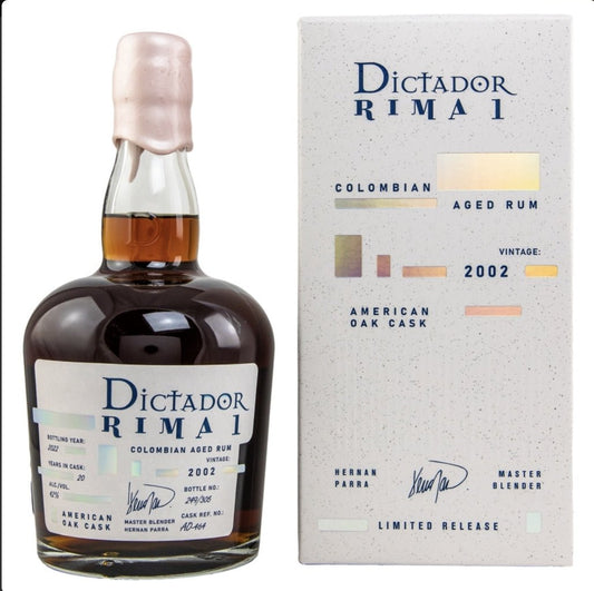 Dictador Rima 2002 american oak cask 2022 0,7l 42 % vol.