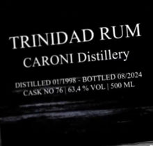 Chargez l'image dans la visionneuse de la galerie,RA Trinidad Caroni 1998 2024 0,5l 63,4% vol. Rum Artesanal #76