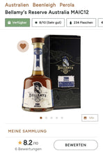 Load image into Gallery viewer, Bellamy's Reserve Australien 2006 2024 x Dist. 0,7l 57,5% vol. Belamys Rum limited Edition MAIC12