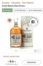 Načtěte obrázek do prohlížeče galerie,Rum Nation Guyana Versailles 2004 2022 0,7l 59% vol. Single Cask Rum