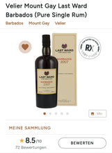Načtěte obrázek do prohlížeče galerie,Velier Last Ward 2007 Barbados Mount Gay Rum 0,7l 60 %