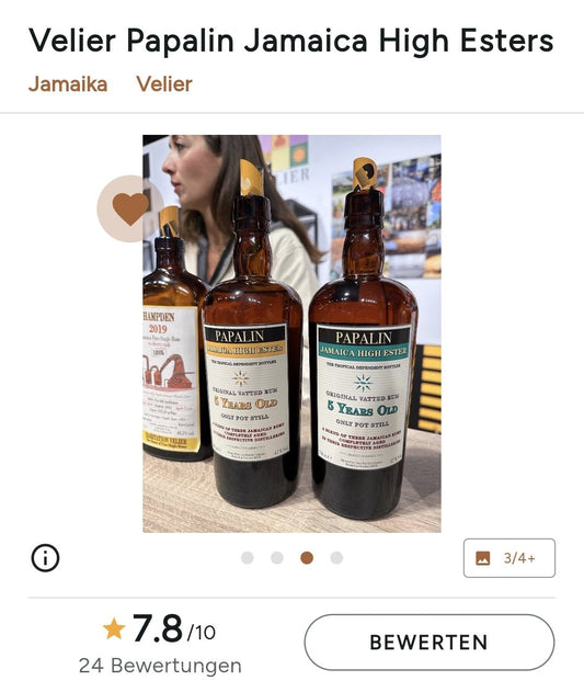 Velier Papalin Jamaica rum s vysokým obsahem esterů 5 let 0,7l 47 % Velier