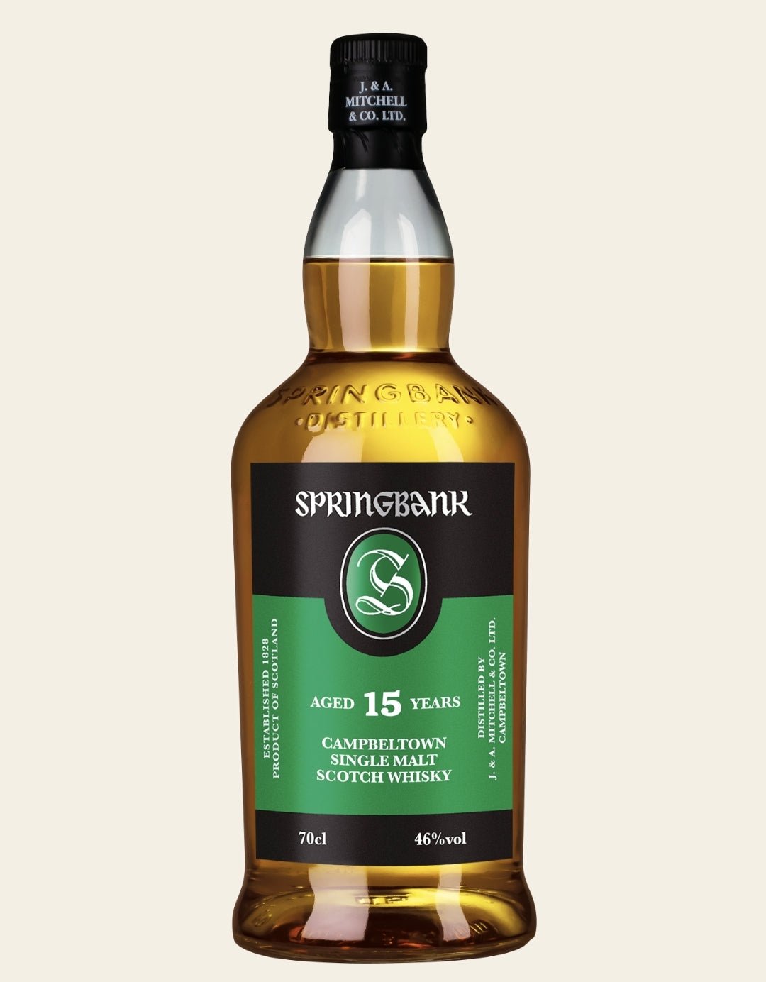 Springbank 15y 2023 0,7l 46% vol. Écosse Campbeltown 100% fût de sherry Arôme sucre demerara, chocolat noir,