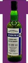 Načtěte obrázek do prohlížeče galerie,Enigma 27y BM.2.A Cadenhead's Blended Malt Scotch Whisky 0,7l 51,8 %vol.