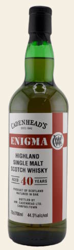 Enigma 40 Jahre Highland HIG.3A. Cadenhead's Whisky 0,7l 44,5 %vol.