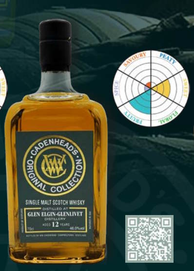Glen Elgin Glenlivet 12 Jahre Palo Cortado cask Cadenhead's 0,7l 46 %vol. 2023