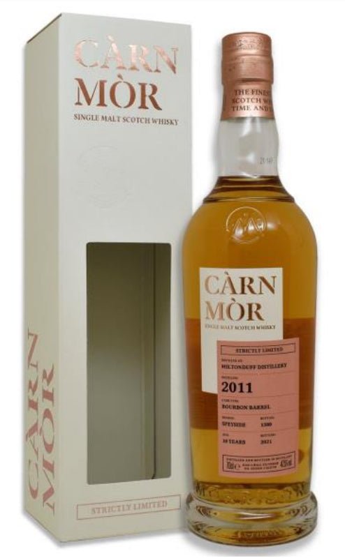 Carn Mor Miltonduff 2011 2021 10y Bourbon Barrel Speyside 47,5% vol. 0,7l Strictly Limited Whisky Honig Bratapfel Vanille