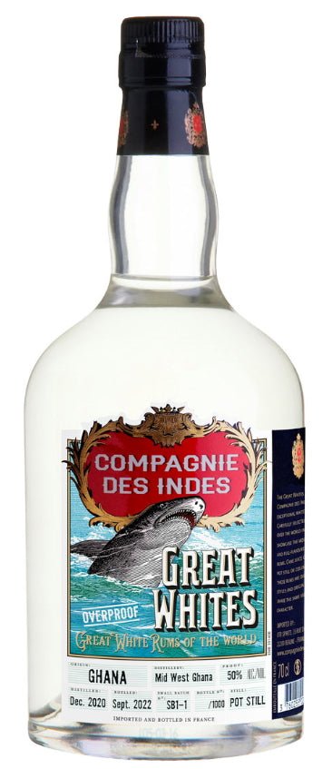 x Compagnie de indes Ghana Mid West Dist. white Rum 0,7l 50% vol. Overproof - inn-out-shop