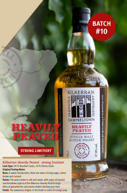 Kilkerran Heavily Peated 2024 Batch 10 0,7l 57,8 %vol. o.Dose Campbeltown Limited Edition