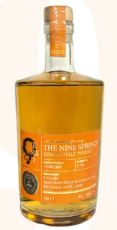 The Nine Springs 9 y PX Pedro ximenez single cask Whisky 0,5l 46% vol. Eichsfeld
