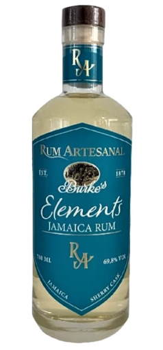 RA Artesanal Hampden Burkes Elements Wasser limited 0,7l 69,8% vol. Rum mit schwarzer Verpackung