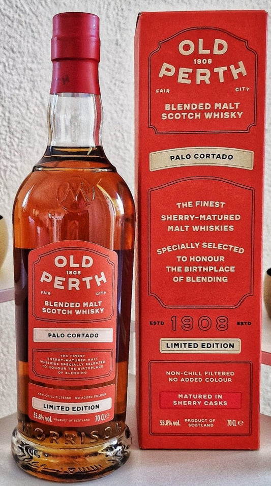Old Perth Palo Cortado cask cs limited Edition 0,7l 55,8% vol. Whisky limitiert auf 7800 Flaschen weltweit