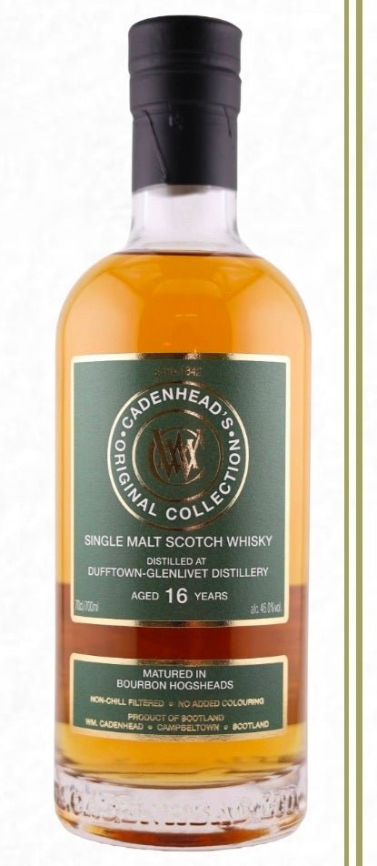 Dufftown 2009 Bourbon 16 Cadenhead's 0,7l 46 %vol. August 2026 Whisky