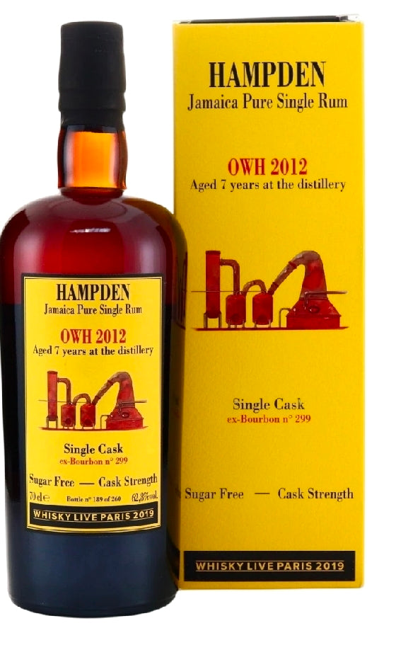 Velier Hampden OWH 2012 Single cask Jamaica Rum Whisky live 0,7l 62,8 % Habitation Velier gelb