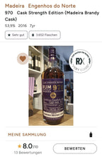 Chargez l'image dans la visionneuse de la galerie,Engenhos 970 Rum Madeira Brandy Cask 2016 2023 limitiert 0,7l 53,9% vol. Single Cask Edition - inn-out-shop