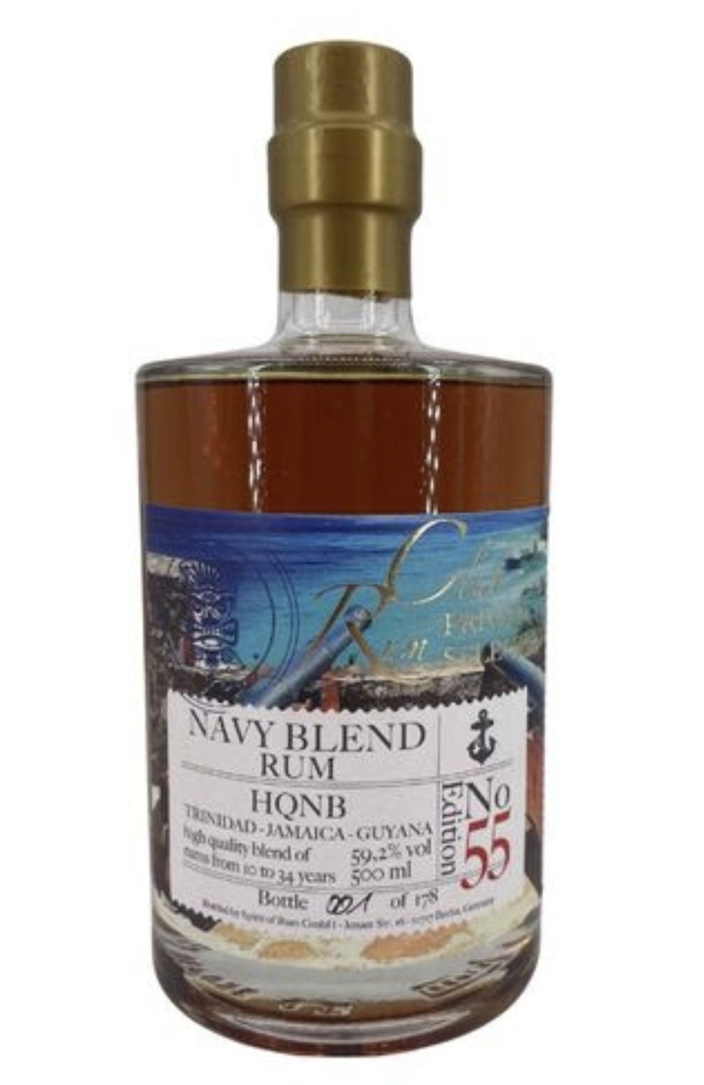 Rumclub HQNB Ed.55 Navy blend 11 - 33y 59,2 % vol. 0,5l Rum club private selection