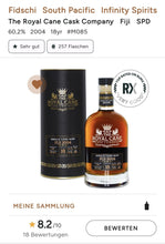 Laden Sie das Bild in den Galerie-Viewer, Royal Cane Fiji 2004 0,7l 60,2%vol. Rum single cask Distillery: South Pacific Distillers - 18 years American