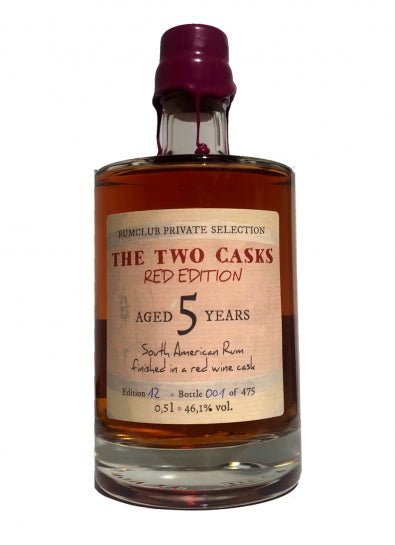 Rumclub Private Selection Ed. 12 The Two Casks Red Edition 5 Years 46,1%vol 0,5l limitiert auf 475 Flaschen. 4,6 g Zucker.