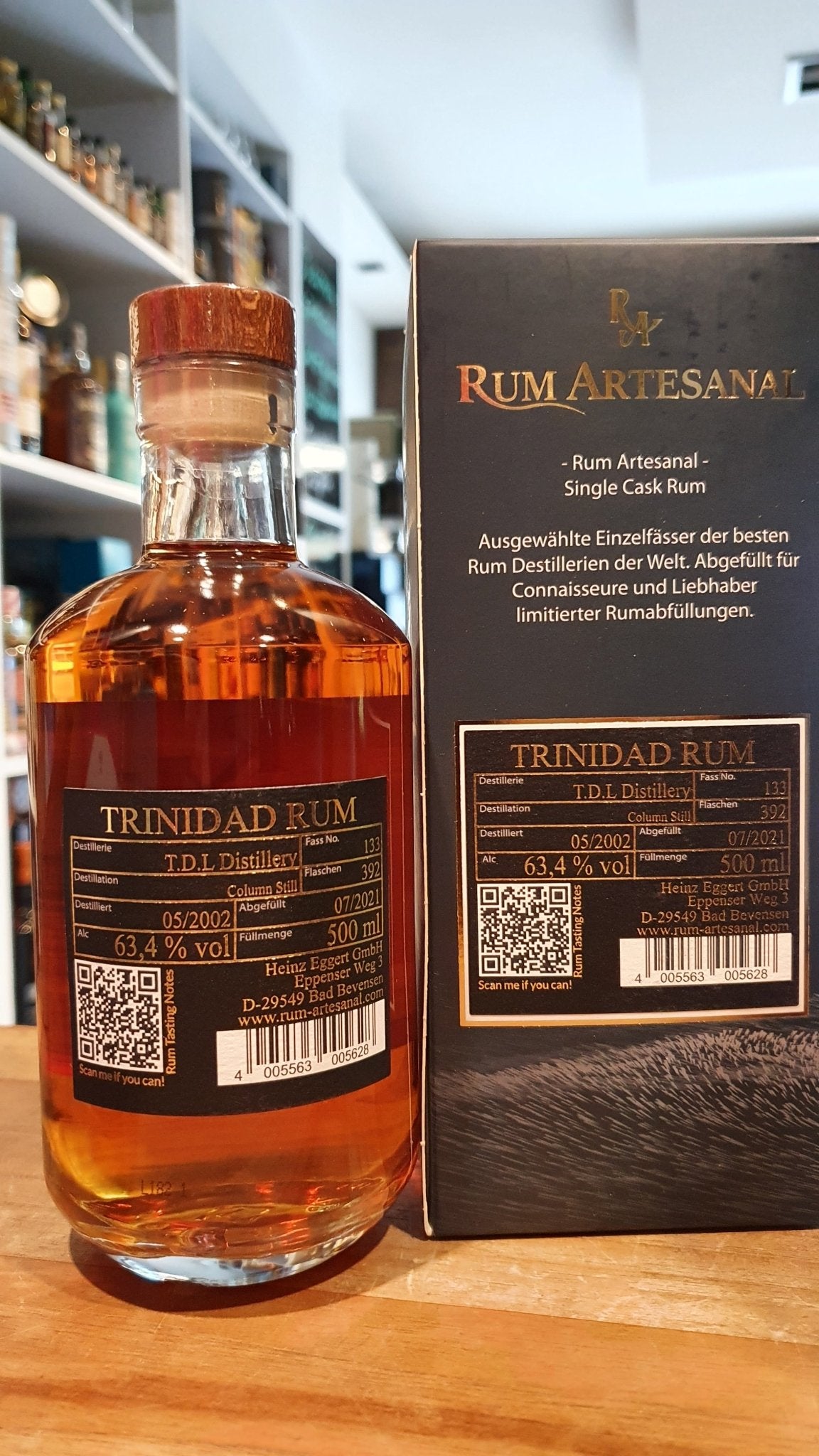 x RA Trinidad TDL 2002 2021 133 0,5l 63,4%vol. single cask Rum Artesanal