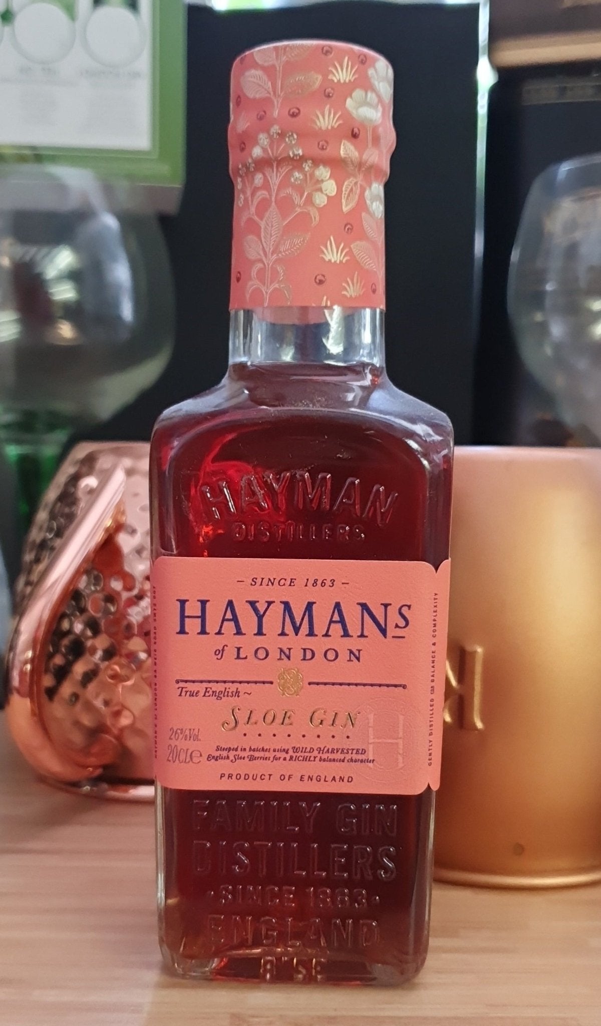 Haymans Sloe Gin Mini 0,2l 26% vol. Flasche - inn-out-shop