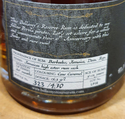 Bellamy's Reserve Rum 0,7l Jamaican High Ester Cask Finish Perola 10th Anniversary Edition 47.3% mit Geschenkpackung