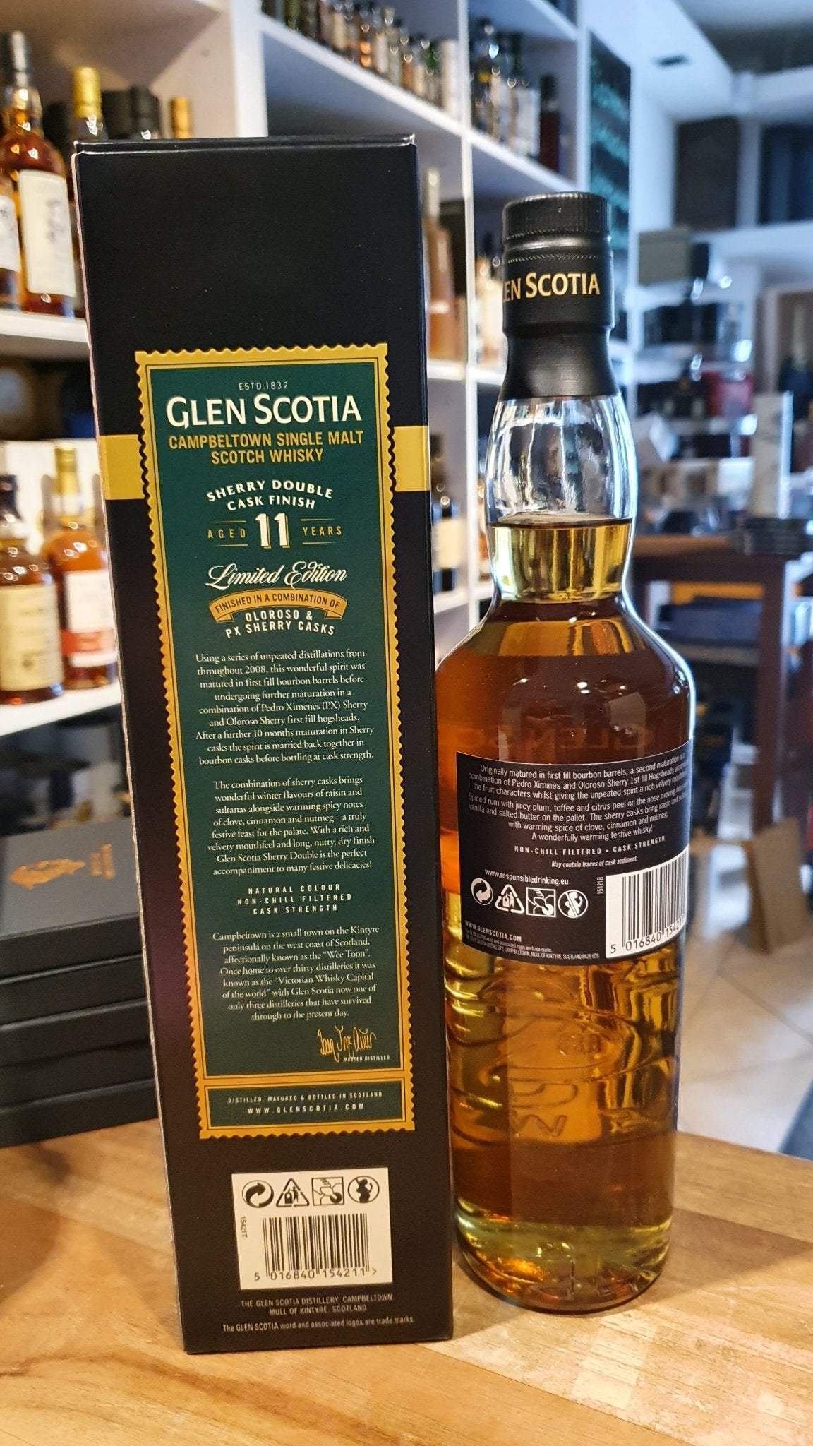 Glenscotia 11 Finished sherry PX + Oloroso sherry cask strength single malt scotch whisky Campbeltown 0,7l 54,1 %