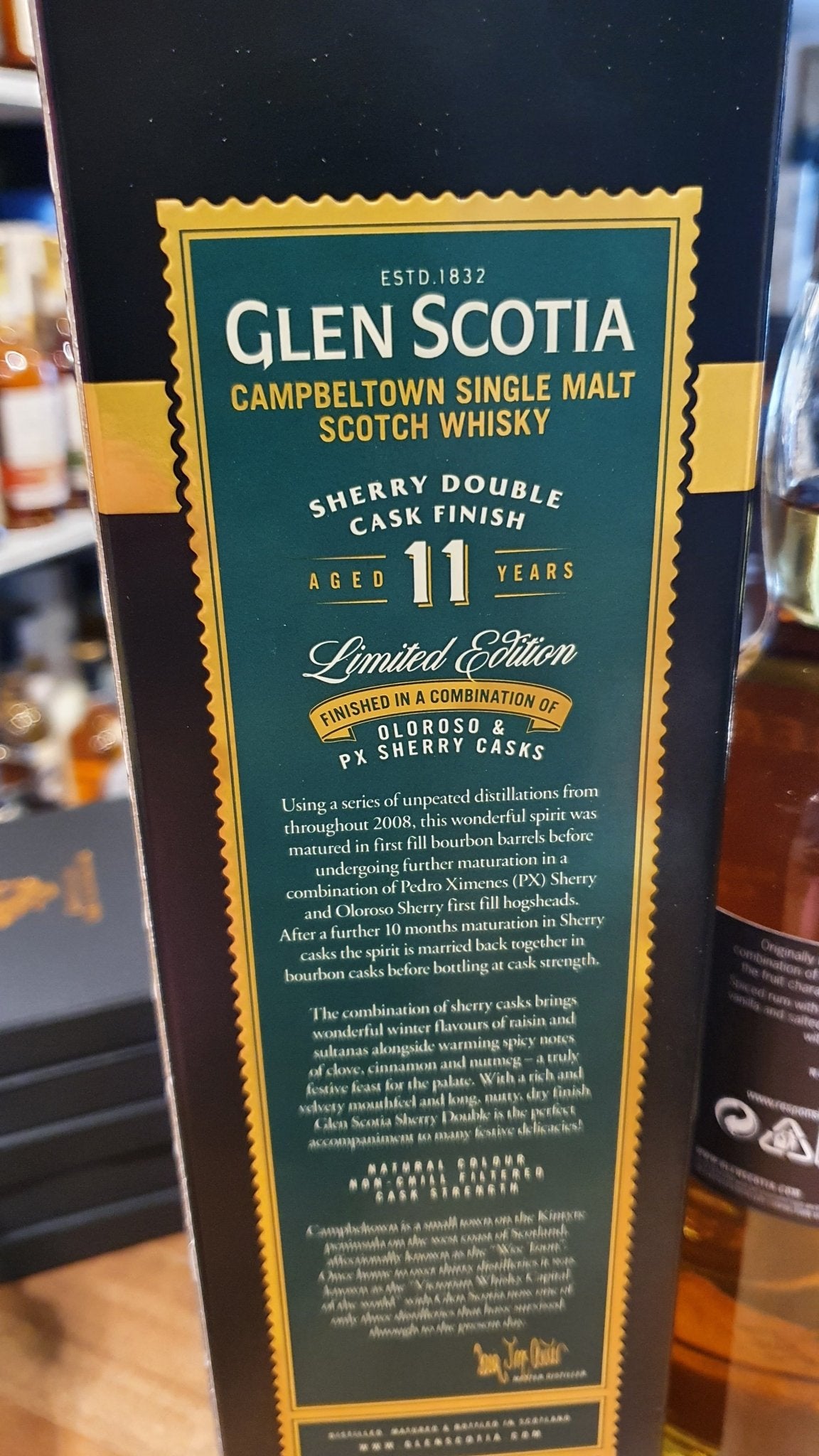Glenscotia 11 Finished sherry PX + Oloroso sherry cask strength single malt scotch whisky Campbeltown 0,7l 54,1 %